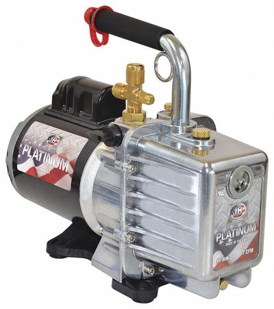JB INDUSTRIES Vacuum Pump: 7 cfm, 15 micron Ultimate Vacuum, 240V AC, A2L Compatible - Standard Refrigerant Evacuation Pumps