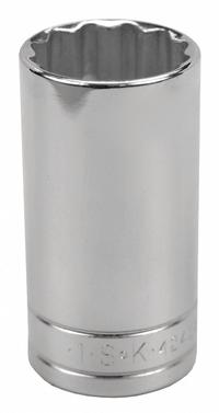 SK PROFESSIONAL TOOLS Socket: SAE, 3/8 in Drive Size, 1 in Socket Size, 12-Point, Deep, Chrome (MPN 42432). Key specifications — attr1204417: SK PROFESSIONAL TOOLS; attr1204392: Chrome.
