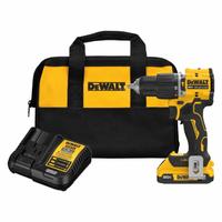 DEWALT Hammer Drill: 20V DC, Compact, 1/2 in Chuck, 1/4 in Concrete Capacity, 2 Speeds, 28,050 bpm (MPN DCD799D1). Key specifications — attr1256163: 2; attr1256171: (1) 2.0 Ah; attr1256172: Yes; attr1256187: 15 + Hammer.