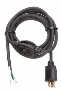 APPROVED VENDOR Power Cord: 10 ft Lg, 3/14, 5-15P Plug, Bare Wire Receptacle, SJO, Rubber, 125V AC (MPN 1TNC8). Key specifications — attr1326987: APPROVED VENDOR; attr1326973: Rubber.