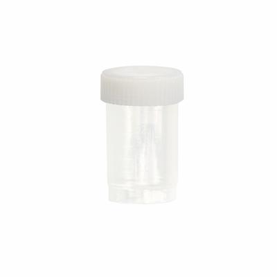 APPROVED VENDOR 20 mL Vials with Caps: Sample, PPCO, 20 mL, Natural, 28 mm Body Dia - Plastic Lab Vials