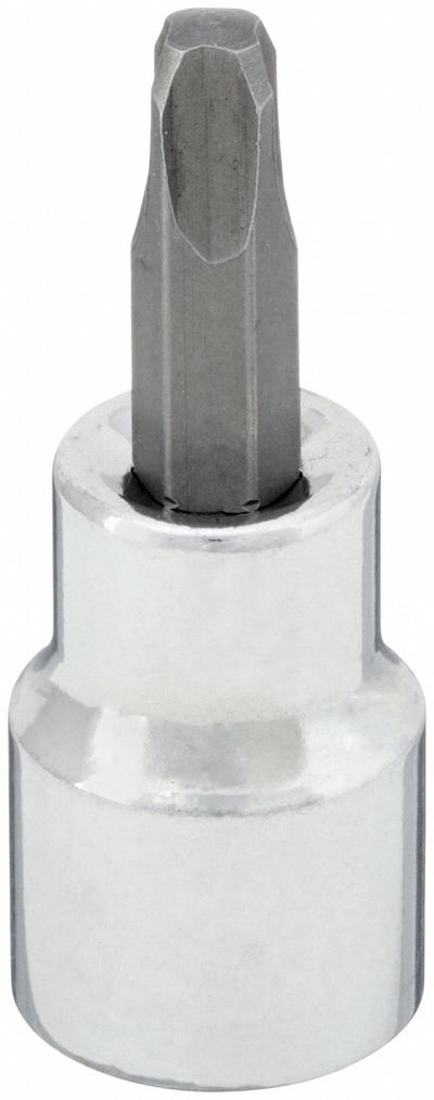 WESTWARD Socket Bit: 3/8 in Drive Size, Phillips Tip, #4 Tip Size, 2 5/8 in Overall Lg - Phillips Bit Sockets