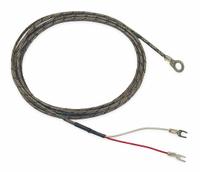 TEMPCO Lug Style Thermocouple: 32°F to 1,400°F /0°C to 760°C, Type J, For Solids/Surfaces Media Type (MPN TRW00024). Key specifications — Brand: TEMPCO; Cable Material: Fiberglass with Stainless Steel Braid; Cable Length: 8 ft; Accuracy: ±2.2 °C or ±0.75 %, Whichever is Greater; Process Mounting Connection: Bolt; Maximum Wire Gauge: 0.25 mm.
