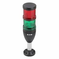 EATON Tower Light Assembly: 2 Tier, Green/Red, No Sounder Tier, 3 1/2 in Overall Ht, Steady (MPN SL7-100-L-RG-24LED). Key specifications — Manufacturer Part Number: SL7-100-L-RG-24LED; Brand: EATON; Operating Voltage: 24V AC/DC; Light Tier Color: Green.