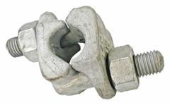CROSBY Wire Rope Double-Saddle Clip: 7/8 in Compatible Rope Dia, 26 in Rope Turnback Lg, Steel (MPN 1010596). Key specifications — attr988144: Forged; attr988137: Silver; attr988149: Steel; attr988168: CROSBY.