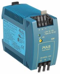 PULS DC Power Supply: DIN Rail, 30 W Output Power - Rated, 3 A Current - Output, Single Phase (MPN ML30.102). Key specifications — attr1044898: Single; attr1044874: Plastic; attr1044879: 110V DC; attr211400: PULS.