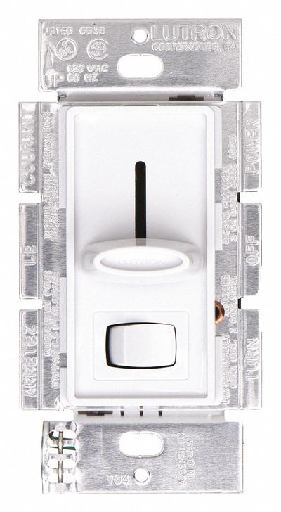 LUTRON Lighting Dimmer: 1-Pole, 120V AC, 300W (ELV), 300W (ELV), Rocker On/Off - Line Voltage Output Dimmers