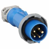 HUBBELL Pin and Sleeve Plug: Blue, 120/208V AC, Three Phase, 20 A, 4 Pole, 5 Wire, IEC Grounding (MPN HBL520P9W). Key specifications — Brand: HUBBELL.