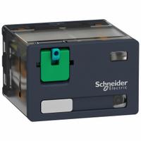 SCHNEIDER Relay: Socket Mounted, 15 A Current Rating, 110V DC, 4PDT, 14 Pins/Terminals, F Socket (MPN RPM42FD). Key specifications — Brand: SCHNEIDER; Base Type: Square; Mounting Style: Plug-In; Pin Shape: Flat; Electrical Connection: Quick-Connect; Manufacturer Part Number: RPM42FD; Series: Harmony™ RPM Series.