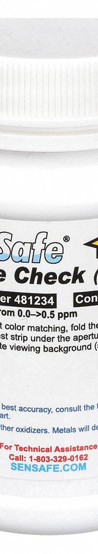INDUSTRIAL TEST SYSTEMS Test Strips: Ozone, 0 to 0.5 ppm Ozone, Strip, 50 Tests, Ozone (MPN 481234). Key specifications — Test Form: Strip; Brand: INDUSTRIAL TEST SYSTEMS; Parameter Measurements Included: 0 to 0.5 ppm Ozone.