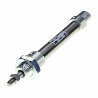 SMC Round Body Cylinder: 12 mm Bore, 50 mm Stroke, Non-Repairable, Stainless Steel - Double End Mount Cylinders