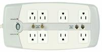 APPROVED VENDOR Outlet Strip: 8 Outlets, 10 ft Cord Lg, 1,050 J Rated Energy, 15 A Current, White (MPN 52NY63). Key specifications — Brand: APPROVED VENDOR; Mounting Style: Keyhole.