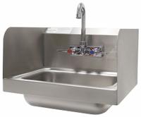 ADVANCE TABCO Hand Sink: 1 Stations, 5 in Bowl Dp, 14 in Bowl Lg, 10 in Bowl Wd, Faucet Included (MPN 7-PS-66). Key specifications — Includes Side Splash: Side Splash Included; Brand: ADVANCE TABCO.