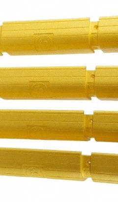 SENTRY Pallet Rack Beam Protector: Yellow, 6 1/4 in Overall Ht, 39 1/4 in Overall Wd, Polypropylene (MPN BEAM-BUMP-Y). Key specifications — Brand: SENTRY; Color: Yellow; Includes: (4) Back Straps; Material: Polypropylene.