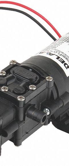 DELAVAN AG PUMPS Diaphragm Pump: Electric, 2200-201-SB, Demand Pressure Switch, Polypropylene, Hose. Key specifications — Housing Material: Polypropylene; Brand: DELAVAN AG PUMPS.