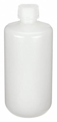 APPROVED VENDOR Reagent Bottle: HDPE, 16.9 fl oz, 500 mL, Colorless, 28-415 mm Screw Closure Size (MPN 6FAJ3). Key specifications — Body Color: Colorless; Brand: APPROVED VENDOR; Pre-Cleaned: None; Closure Included: Yes.