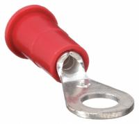 3M Ring Terminal: Red, Vinyl Insulation, #10 Stud Size, 22 AWG to 18 AWG Wire Sizes, 600 V (MPN RV18-10Q). Key specifications — attr1308027: 3M.