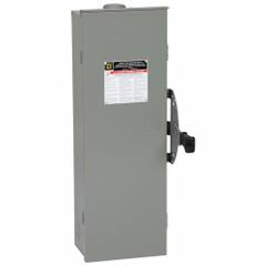 SQUARE D Safety Switch: Non-Fusible, 60 A, Three Phase, 600V AC, Galvanized Steel, Indoor/Outdoor (MPN DTU362RB). Key specifications — attr867131: SQUARE D.