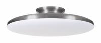 LED Flush Mount: 15 in Dia, Satin Nickel, 4 1/2 in Ht, 2,200 lm, 3000K/3500K/4000K, 28 W, 120V AC (MPN SKYF15LAJD1SN). Key specifications — Voltage: 120V AC; Brand: AFX INC.; For Bulb Type: Integrated LED; Includes Bulb: Yes; Color Temperature: 4000K; Housing Finish/Color (Broad): Satin Nickel.