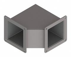 Wireway 90 Degree Elbow: 2 1/2 in Wd, 2 1/2 in Ht, 2.50 in, Non-Removable Cover, Steel (MPN F22WE90). Key specifications — Brand: HOFFMAN; With Knockouts: No.