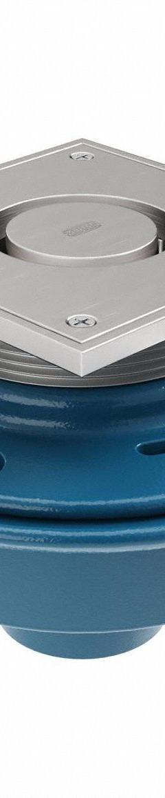 ZURN Floor Drain: Square, Cast Iron, 8 3/8 in Overall Dia, 7 1/8 in Overall Ht, Radial, LD (MPN ZS415-2NL-6LRS). Key specifications — Brand: ZURN; Connection Type: Push On.