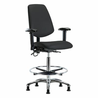 APPROVED VENDOR Task Chair: Vinyl, Arms Included, Ht Range 26 1/4 in to 36 in, 18 1/2 in Seat Wd - Vinyl ESD Chairs