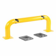 VESTIL Machine Guard: Mid-Rail Not Included, 16 in Top Rail Ht, 5/8 in Mounting Hole Dia, Guardrail (MPN LPRO-RF-48-16-4). Key specifications — Color: Yellow; Material: Steel; Rail Mounting Style: Floor Mounted; Includes Mid-Rail: Mid-Rail Not Included.