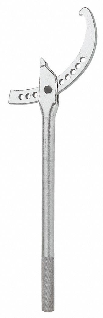 FACOM Hook Spanner Wrench: 220 mm to 324 mm, 25 in Overall Lg, 3/4 in Hook Thick - Adjustable-Hook Spanner Wrenches