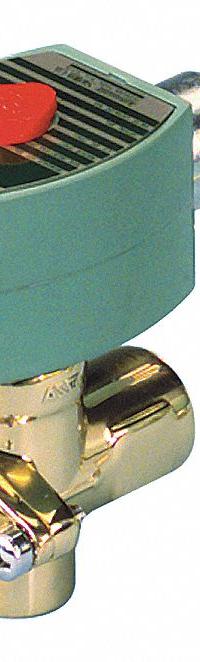REDHAT Solenoid Valve: 2-Way, Normally Closed, 1/2 in Pipe Size, 120V AC, Self-Cleaning, Brass Body (MPN 8267G007). Key specifications — Coil Enclosure: Watertight; Pipe Size: 1/2 in; Voltage: 120V AC; Brand: REDHAT.