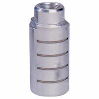 ARROW PNEUMATICS Muffler: 1 in NPT, 1 5/8 in Hex Size, Stainless Steel, 155 dB NRR (MPN ASQF - 8F). Key specifications — attr124412: ARROW PNEUMATICS; attr124418: Aluminum; attr124422: Stainless Steel.