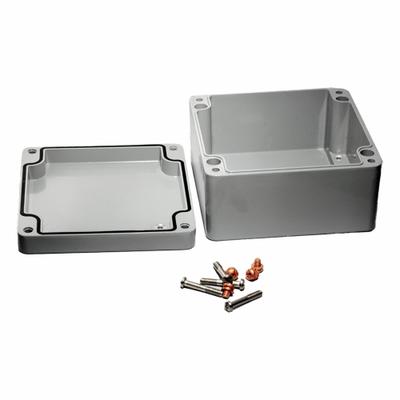 HAMMOND Enclosure: Die-Cast Aluminum, 6 in x 6 in x 4 in, NEMA 12/13/4/4X/6/6P - Fiberglass Submersible Enclosures