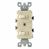 LEVITON Wall Switch: Toggle Switch, Single Pole, Maintained, Ivory, 120/277V AC, 15 A (MPN 5224-2I). Key specifications — Illuminated: No; Voltage Rating: 120/277V AC.