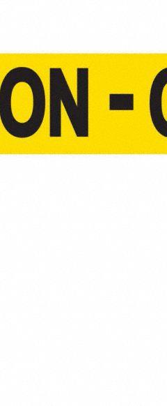BANNER STAKES Magnetic Wall Mount Barrier: Magnet, 15 ft Belt Lg, Bilingual Messaging, Yellow (MPN MH1503). Key specifications — attr981520: Black; attr981527: Black; attr193646: BANNER STAKES; attr981511: Yellow.