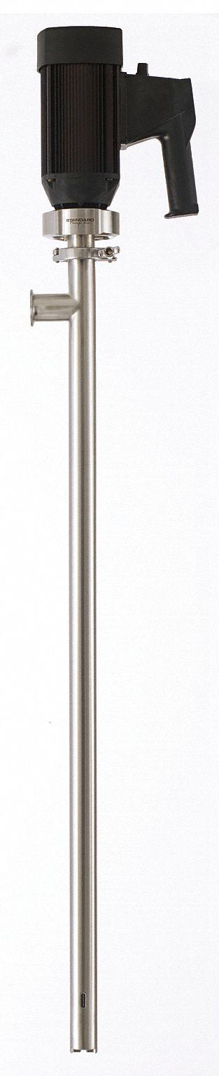 STANDARD PUMP Electric Drum Pump: 240 V AC, Pump Only, 25 ft Max. Head - Sanitary Progressive Cavity Electric Drum Pumps