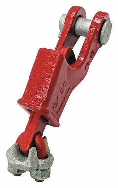 CROSBY Wire Rope Clevis Fitting: 1 1/4 in Compatible Rope Dia, Wire Strand Core, Steel, Painted (MPN 1035063). Key specifications — Compatible Core Type: Wire Strand Core; Material: Steel; Brand: CROSBY.