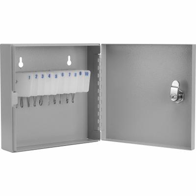 BARSKA Key Cabinet: 10 Key Capacity, Single Key Lock, Steel, Gray, 6 3/4 in Ht - Key Cabinets with Key Lock