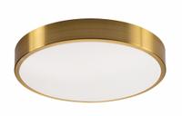 LED Flush Mount: 14 in Dia, Satin Brass, 3 in Ht, 2,500 lm, 3000K/3500K/4000K, 33 W, 120V AC (MPN OTVF1425LAJD1SB). Key specifications — Voltage: 120V AC; Brand: AFX INC.; For Bulb Type: Integrated LED; Includes Bulb: Yes; Color Temperature: 3000K; Housing Finish/Color (Broad): Satin Brass.