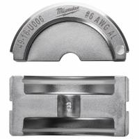 MILWAUKEE Upper and Lower Crimping Die: 6 AWG, U Style Dies, For Use With 2679-20/49-16-U000 (MPN 49-16-U006). Key specifications — attr511073: U Style Dies; attr511072: Electrical Wire and Cable Crimping; attr473934: MILWAUKEE; attr511065: M18™ FORCE LOGIC™; attr511069: Gray; attr542116: 6 AWG; attr511067: 49-16-U000.