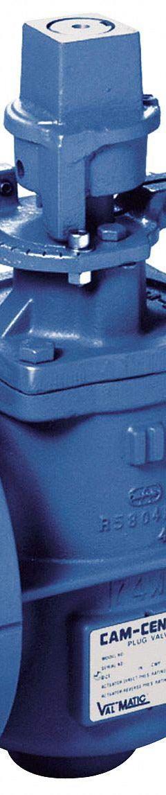 VAL-MATIC Plug Valve: For Wastewater Media, 2-Way, 2 1/2 in Pipe Size, Cast Iron, Flange x Flange (MPN 5825RN). Key specifications — Brand: VAL-MATIC; For Media: Wastewater; Seal Material: Buna-N; Valve Flow Pattern: 2-Way; Handle: 2 in Nut.