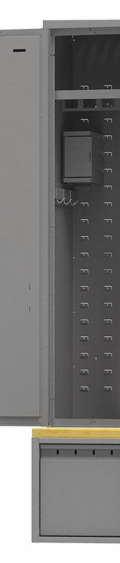 SENTINEL Gear Locker: 18 in x 36 in x 90 in, Steel, Includes Footlocker, 1 Shelves, 1 Compartments (MPN ILKS18247201AADRW). Key specifications — Locker Door Type: Solid; Includes Hanging Rod: Yes; Security Box Location: Adjustable (Inside Locker); Locker Color: Gray; Frame Assembled: Assembled; Locker Finish: Powder Coated; Locker Material: Steel; Includes Footlocker: Yes.