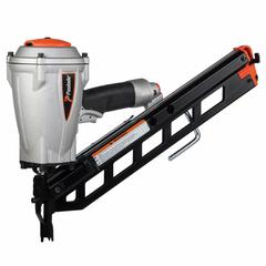 PASLODE Air Nail Gun: Framing, 30°, Strip, 3/8 in NPT, Sequential, Strip Collation, 84 Nail Capacity (MPN 501000). Key specifications — attr1320923: PASLODE; attr1320894: Sequential.