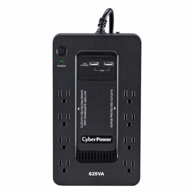 CYBER POWER UPS System: Single Phase, 625 VA Power Rating, 120 V AC Input, 120 V AC Output - Standby UPS Systems