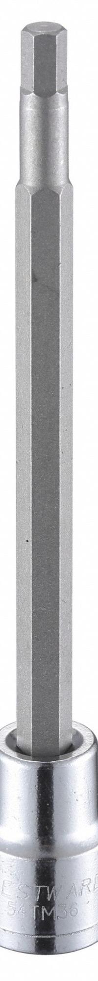 WESTWARD Socket Bit: 3/8 in Drive Size, Hex Tip, 5 mm Tip Size, 4 13/16 in Overall Lg, Fixed Insert (MPN 54TM36). Key specifications — attr1204765: Fixed Insert; attr1204767: WESTWARD.