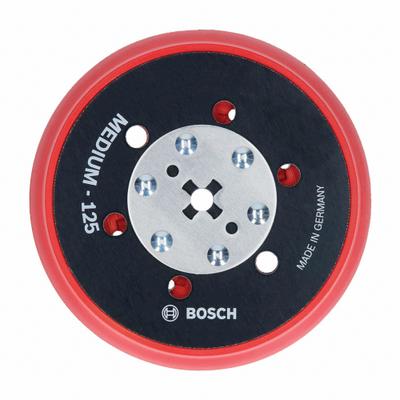 BOSCH Multi-Hole Sanding Pad: 5 in Wd, Round, Hook and Loop, Medium, For GET65-5 - Backing Pads for Power Sanders