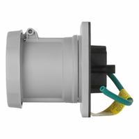 LEVITON Pin and Sleeve Receptacle: Gray, 125/250V AC, Single Phase, 100 A, 3 Pole, 4 Wire (MPN M4100R12WLEV). Key specifications — attr1367749: LEVITON.
