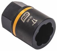 GEARWRENCH Bolt Extractor: 17 mm Socket Size, 7-Point, Std, Black Oxide, Not Tether Capable (MPN 84772). Key specifications — attr1204113: Standard; attr1204115: GEARWRENCH; attr1204121: 17 mm; attr1204116: Not Tether Capable; attr1204118: Black Oxide.