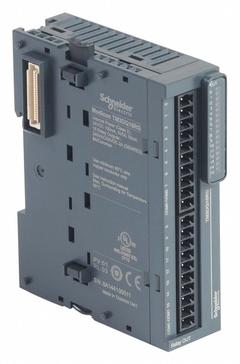 SCHNEIDER ELECTRIC Discrete Output Module: (16) Relay Out (MPN TM3DQ16RG). Key specifications — Manufacturer Part Number: TM3DQ16RG; Power Required: 24V DC; Product Type: Discrete Output Module; Series: Modicon; Number and Type of Outputs: (16) Relay; Mounting Style: Panel.