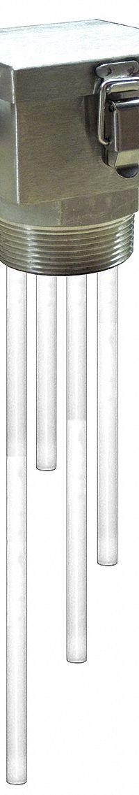 LUMENITE Liquid Level Probe: 4 Probes, NPT, 3 in Process Connection Size, Polycarbonate (MPN PHP44DPT12",18",24",36"). Key specifications — attr1387774: LUMENITE; attr1389795: Polycarbonate.