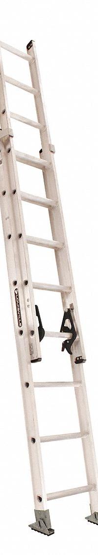 LOUISVILLE LADDER Extension Ladder: 16 ft Ladder Size, Aluminum, 300 lb Load Capacity, 30 lb Wt (MPN AE2216). Key specifications — Color: Silver; Brand: LOUISVILLE LADDER; Removable Fly: Fixed.