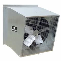 Exhaust Fan: Belt Drive, 30 in Blade, 1/2 hp, Totally Enclosed Air Over, 7,500 cfm, 115/230V AC (MPN 305S12). Key specifications — Nameplate Voltage: 115/230V AC; Motor Enclosure: Totally Enclosed Air Over; Brand: SCHAEFER; Frame Finish: Galvanized; Frame Material: Steel.